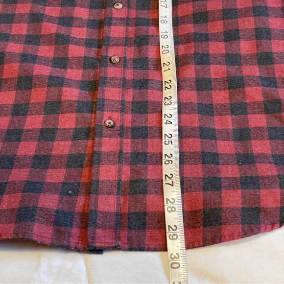 Black Brown 1826 Plaid Flannel Shirt-Mens Colour Maroon and Black Size L… - Picture 8 of 12